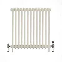 Milano Mercury Porcelain White Cast Iron Radiator 3 Column H 660mm x W 787mm x D 101mm