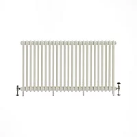 Milano Mercury Porcelain White Cast Iron Radiator 3 Column H 660mm x W 1485mm x D 101mm