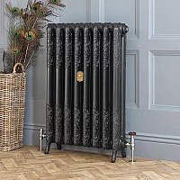 Milano Beatrix Antique Graphite Cast Iron Radiator 2 Column H 510mm x W 1313mm x D 220mm