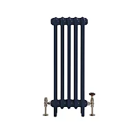 Milano Mercury Farrow and Ball Hague Blue Cast Iron Radiator 4 Column H 560mm x W 321mm x D 140mm