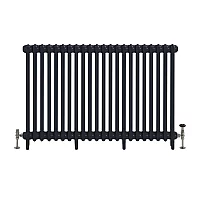 Milano Mercury Farrow and Ball Railings Grey Cast Iron Radiator 4 Column H 760mm x W 1310mm x D 140mm