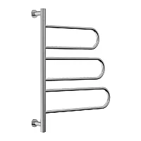 Reina Orne Stainless Steel Dry Electric Heated Towel Rail 760mm x 580mm Polished Stainless Steel