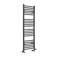 Milano Artle Anthracite Dual Fuel Curved Heated Towel Rail 1600mm x 500mm
