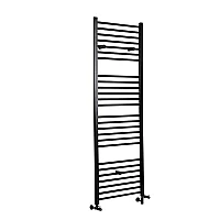 Milano Nero Matt Black Dual Fuel Straight Heated Towel Rail 1800mm x 500mm