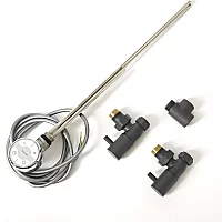 Milano Dual Fuel Kit with 1000W Thermostatic Element and Anthracite Valves and TPiece