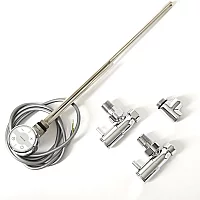 Milano Dual Fuel Kit with 1000W Thermostatic Element and Chrome Valves and TPiece