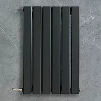 Milano x ECOSO Alpha Electric Anthracite Horizontal Designer Radiator 635mm x 420mm Single Panel No Thermostat