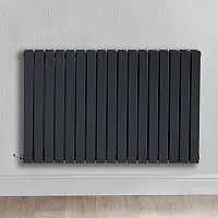 Milano x ECOSO Capri Electric Anthracite Horizontal Designer Radiator 635mm x 826mm Double Panel No Thermostat