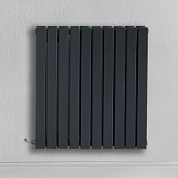 Milano x ECOSO Capri Electric Anthracite Horizontal Designer Radiator 635mm x 590mm Double Panel No Thermostat