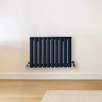 Milano Aruba Regal Blue Horizontal Designer Radiator 400mm x 590mm Single Panel