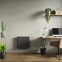 ECOSO Torr Black Dry Heat 900W PlugIn Smart Electric Heater 533mm x 595mm