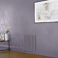 Milano Aruba Electric Dahlia Purple Horizontal Designer Radiator 635mm x 590mm No Thermostat