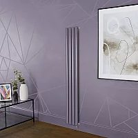 Milano Aruba Electric Dahlia Purple Vertical Designer Radiator 1600mm x 236mm No Thermostat