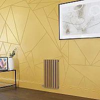 Milano Aruba Electric Autumn Yellow Horizontal Designer Radiator 635mm x 413mm with Cable Cover and No Thermostat