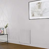 Milano Aruba Electric Rose Petal Pink Horizontal Designer Radiator 635mm x 590mm No Thermostat
