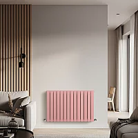 Milano Alpha Camellia Pink Horizontal Flat Panel Designer Radiator 635mm x 980mm Single Panel