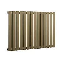 Single Panel Modern Radiator Natural Brass Horizontal 635 x 980mm