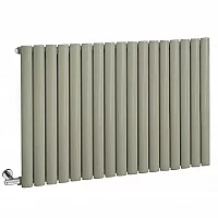 Milano Aruba Electric Sage Leaf Green Horizontal Designer Radiator 635mm Tall Choice of Size Thermostat and Cable Cover