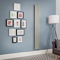 Milano Aruba Electric Sage Leaf Green Vertical Designer Radiator 1600mm x 236mm No Thermostat