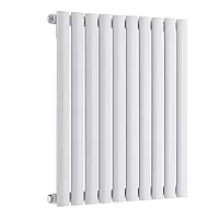 Milano Aruba Electric White Horizontal Designer Radiator 635mm x 590mm with OnWall Touchscreen WiFi Thermostat and Cable Cover