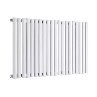 Milano Aruba Electric White Horizontal Designer Radiator 635mm x 1180mm with OnWall White Backlit WiFi Thermostat and Cable Cover