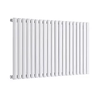 Milano Aruba Electric White Horizontal Designer Radiator 635mm x 1180mm with OnWall Touchscreen WiFi Thermostat and Cable Cover