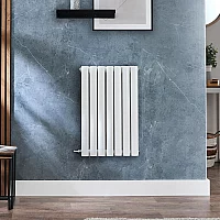 Milano x ECOSO Aruba Electric White Horizontal Designer Radiator 635mm x 413mm Single Panel with No Thermostat
