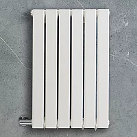 Milano x ECOSO Alpha Electric White Horizontal Designer Radiator 635mm x 420mm Single Panel with Backlit External WiFi Thermostat and Cable Cover