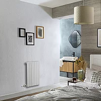 Milano x ECOSO Capri Electric White Horizontal Designer Radiator 635mm x 413mm Single Panel with Hardwired WiFi Thermostatic Heating Element