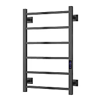 Reina Velino Stainless Steel Dry Electric Heated Towel Rail 800mm x 500mm Brushed Gun Metal