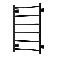Reina Velino Stainless Steel Dry Electric Heated Towel Rail 800mm x 500mm Matt Black
