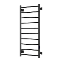 Reina Velino Stainless Steel Dry Electric Heated Towel Rail 1200mm x 500mm Matt Black