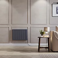 ECOSO Lex Anthracite Ceramic Core 1500W PlugIn Smart Electric Heater 486mm x 665mm