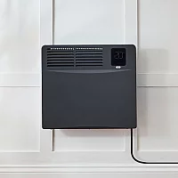 ECOSO Elio Anthracite 1000W PlugIn Smart Electric Convector Panel Heater 420mm x 475mm