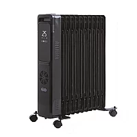 ECOSO Ellis Modern Black 2800W Electric Portable Oil Filled Radiator with Turbo Fan