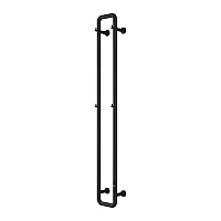 Reina Pelmo Stainless Steel Dry Electric Heated Towel Rail 1500mm x 200mm Matt Black