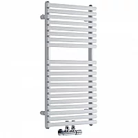 Milano Via White Bar on Bar Central Connection Heated Towel Rail 835mm x 400mm