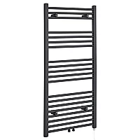 Milano x ECOSO Neva Electric Anthracite Heated Towel Rail 1188mm x 600mm