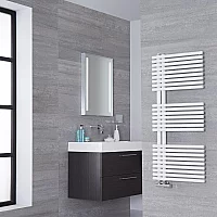 Lazzarini Way Bari Mineral White Designer Heated Towel Rail 1120mm x 500mm