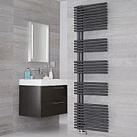 Lazzarini Way Bari Anthracite Designer Heated Towel Rail 1700mm x 500mm