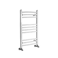 Milano Ive Curved White Heated Towel Rail 800mm x 500mm