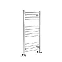 Milano Ive Curved White Heated Towel Rail 1000mm x 500mm