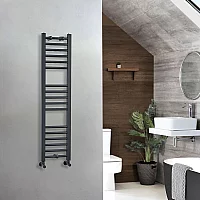 Milano Artle Straight Anthracite Heated Towel Rail 1200mm x 300mm