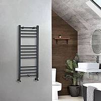 Milano Artle Straight Anthracite Heated Towel Rail 1000mm x 400mm