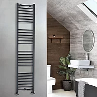 Milano Artle Straight Anthracite Heated Towel Rail 1800mm x 400mm