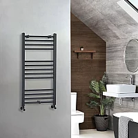 Milano Artle Straight Anthracite Heated Towel Rail 1000mm x 500mm