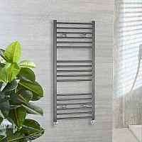 Milano Ive Pewter Straight Heated Towel Rail 1200mm x 500mm
