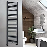 Milano Artle Straight Anthracite Heated Towel Rail 1800mm x 500mm
