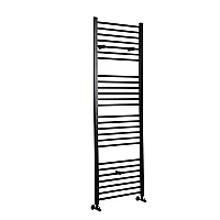 Milano Nero Straight Matt Black Heated Towel Rail 1800mm x 500mm