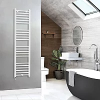 Milano x ECOSO Ive Electric White Straight Heated Towel Rail Choice of Size and Heating Element